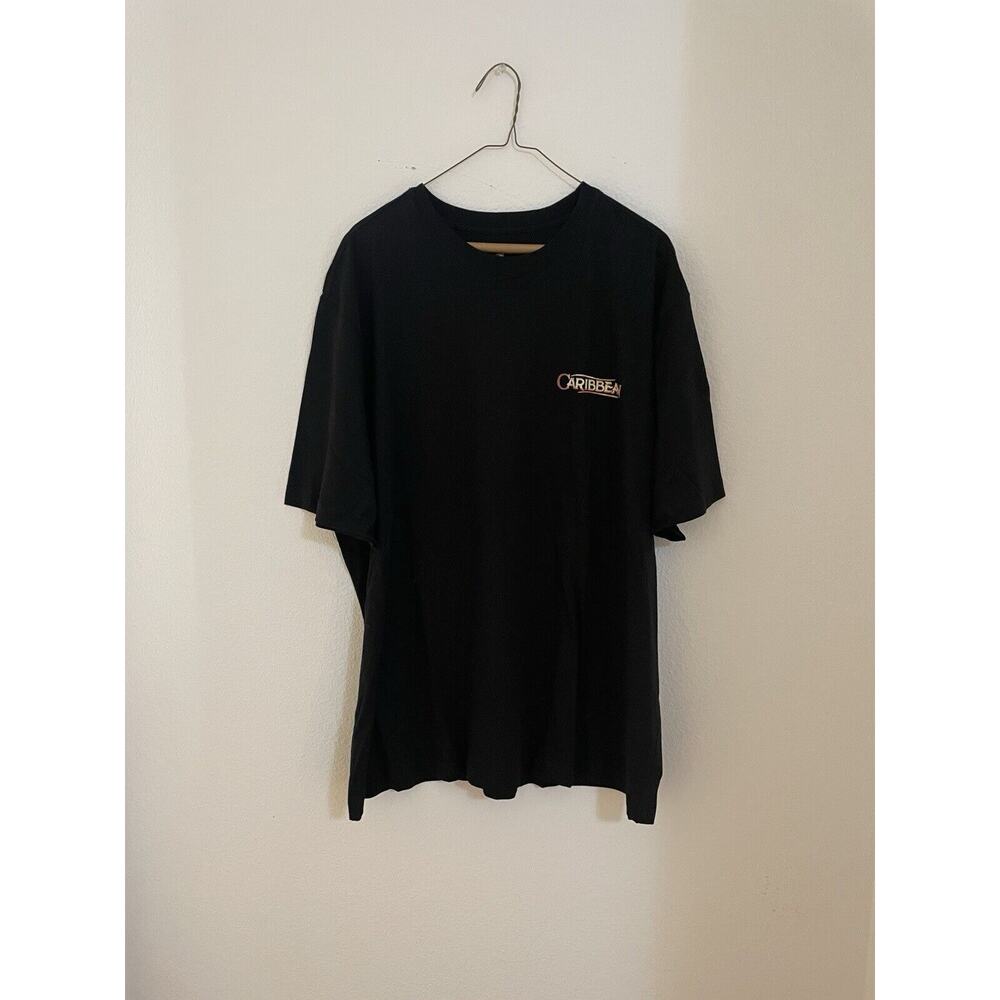 Carribean, Black Short Sleeve Graphic T Shirt, Mens XL